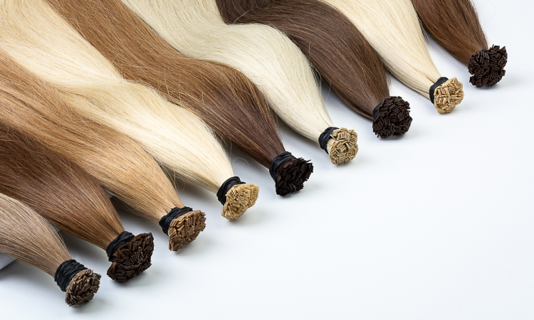 K-tip human hair extensions for a B2B range brief