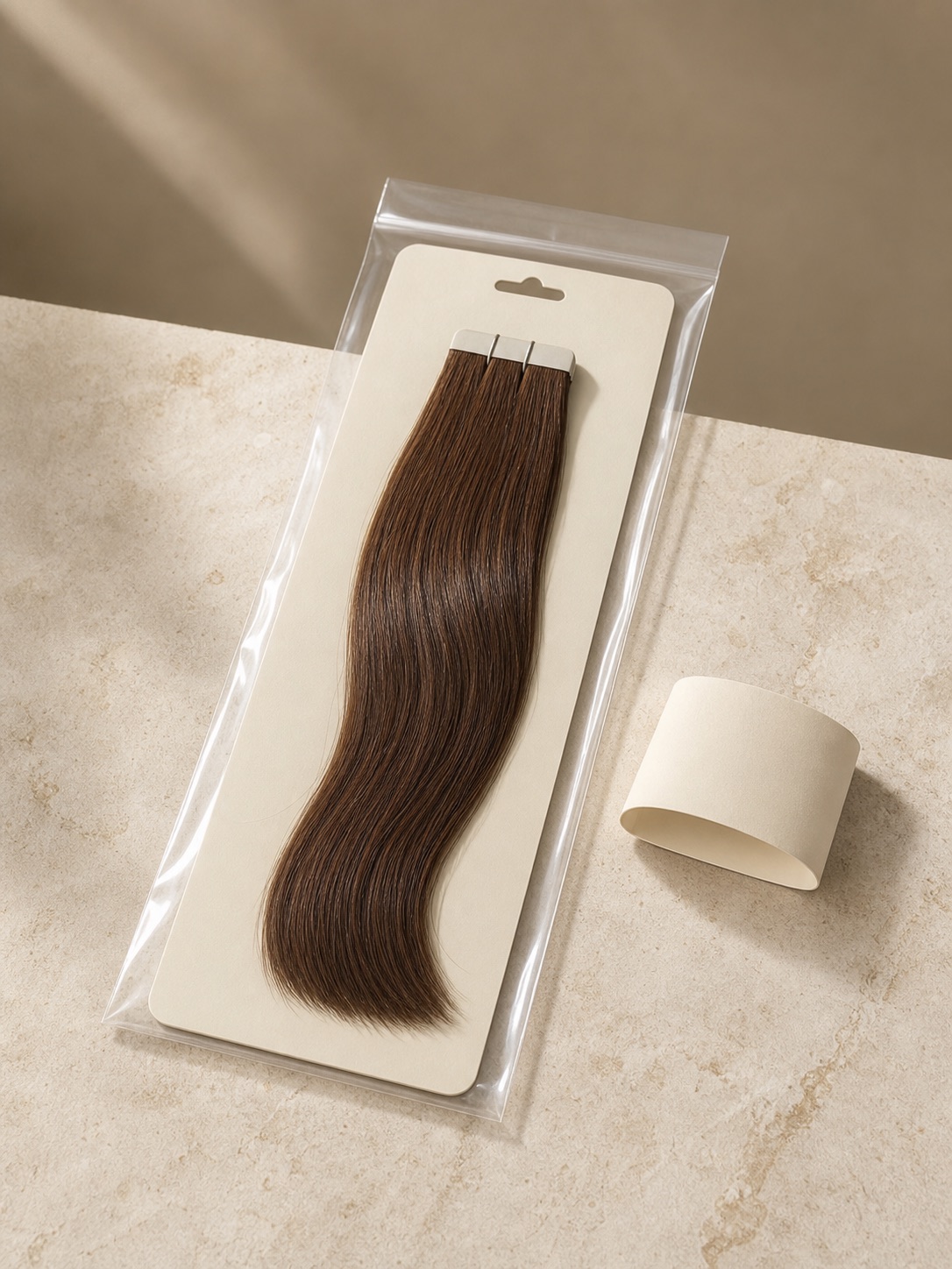 Blank extension backing card and clear sleeve concept for private-label development