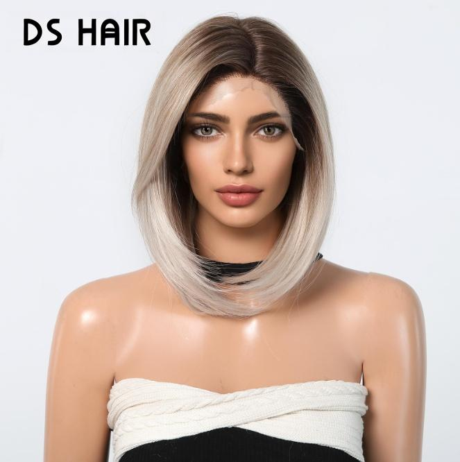 Synthetic Lace Front Bob Straight Short Wig DSW-2515 — reference image 3