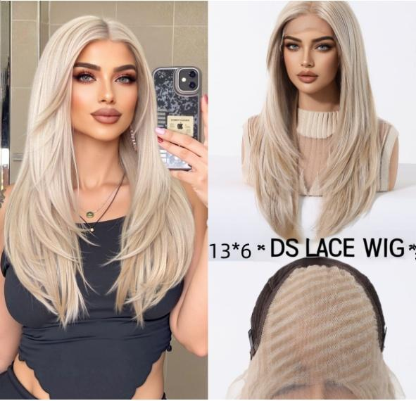 Synthetic Lace Front Straight Long Wig DSW-2516 — reference image 1