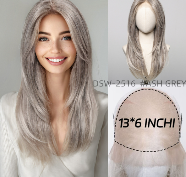 Synthetic Lace Front Straight Long Wig DSW-2516 — reference image 2