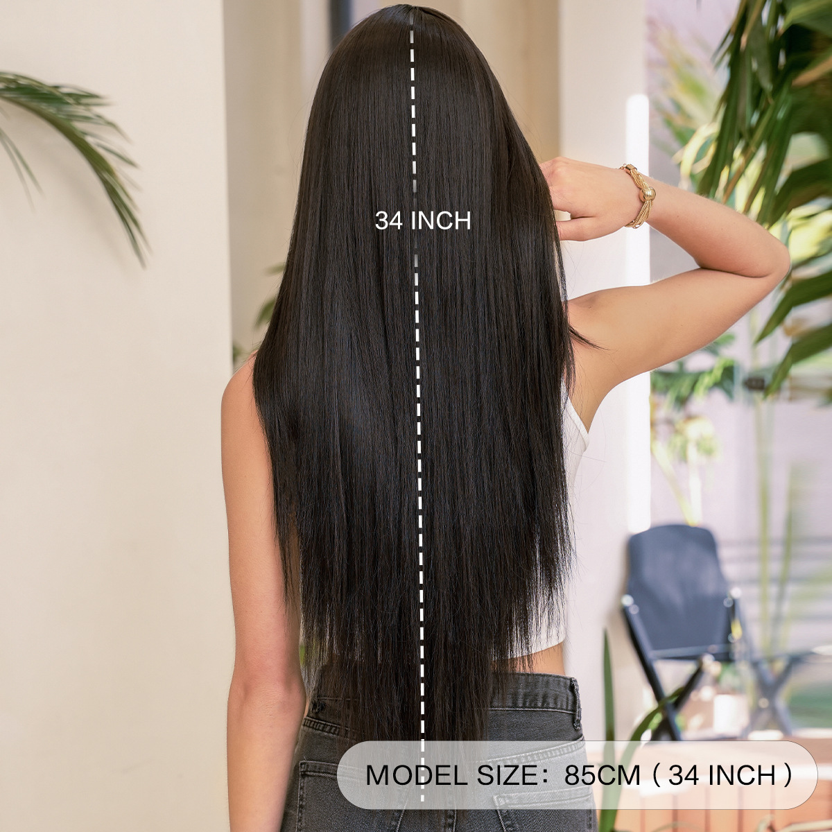 Synthetic with Side-Swept Bangs Wig DSW-2519 — reference image 28